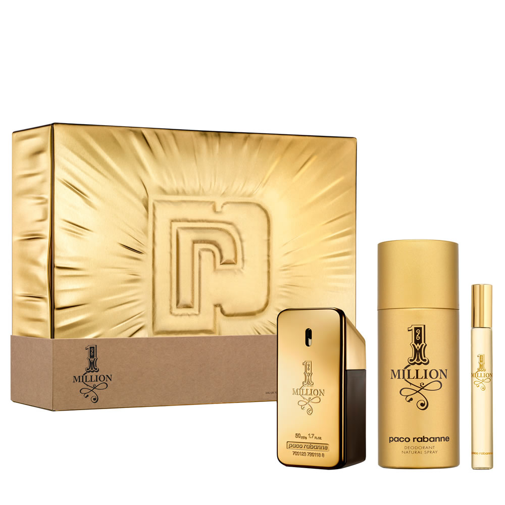 Paco Rabanne 1 Million EDT 50ml Gift Set perfumeuk.co.uk